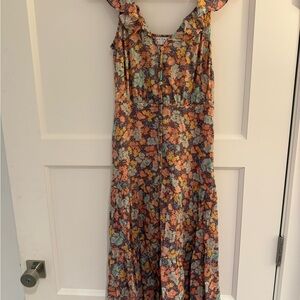 Veronica Beard Multicolor Floral Maxi Dress